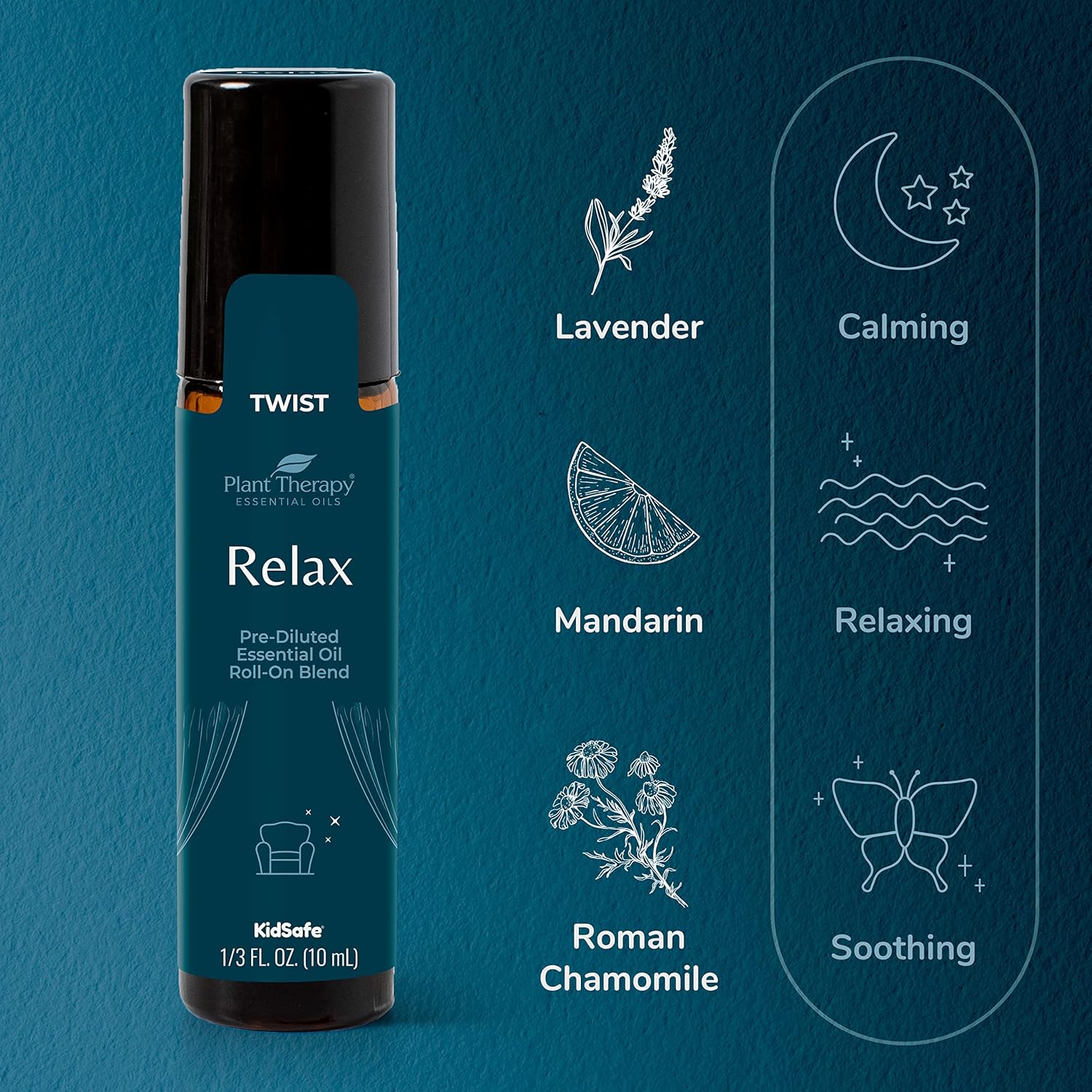Plant Therapy Sleep Easy Essential Oil Roll On Blend Set 10 mL (1/3 oz) Each of Relax, Sleep Tight & Unwind, Pure, Pre-Diluted, Essential Oil Blends : Health & Household