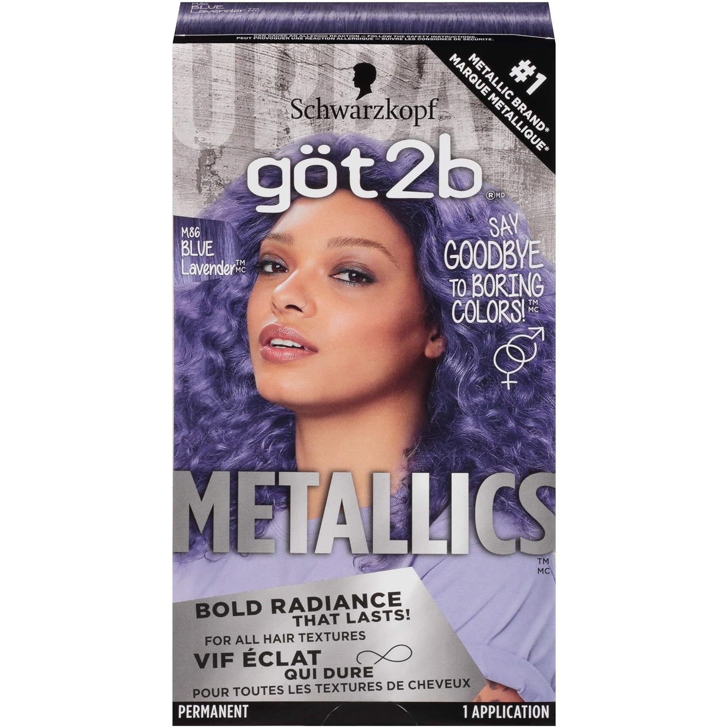 Got2B Metallics Permanent Hair Color, M86 Blue Lavender