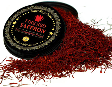 Premium Saffron Threads, Pure All Red Saffron Spice | Super Negin Grade | For Culinary Use Such As Tea, Paella, Golden Milk, Rice, & Risotto (2 Grams)