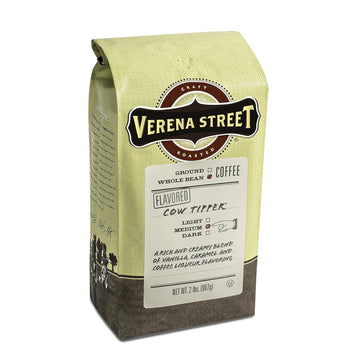 Verena Street 2 Pound Flavored Whole Bean Coffee, Cow Tipper, Medium Roast, Rainforest Alliance Certified Arabica Coffee