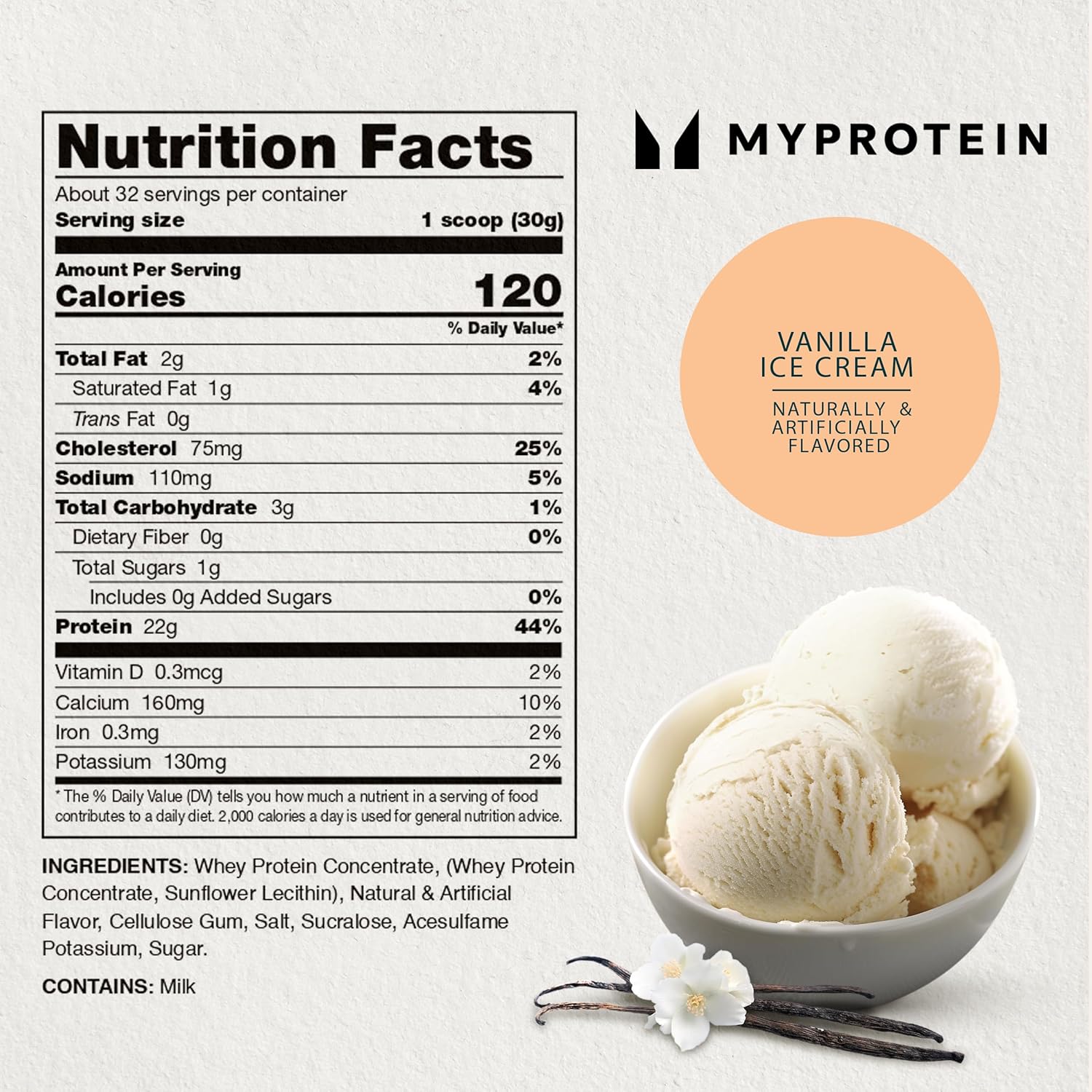 MyProtein Impact Whey Protein Powder – Vanilla Flavour– 1kg, 22g of Protein per Serving, Supports Muscle Building, Recovery & Lean Muscle Maintenance - 33 Servings : Amazon.co.uk: Health & Personal Care