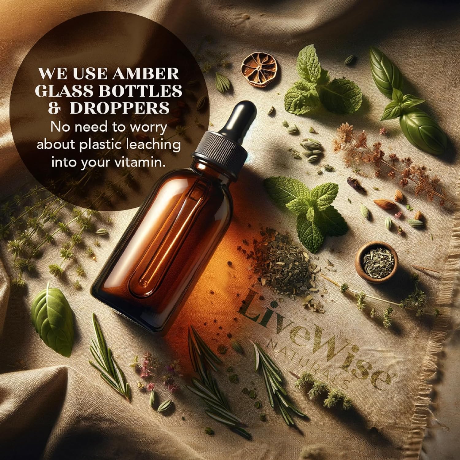 Livewise Naturals B12 Vitamin Drops Non-Gmo, Organic Bioactive Blend For Energy, Clarity, Focus, And Easy Absorption, Adenosylcobalamin & Methylcobalamin Supplement, Vegan, Gluten-Free, Dairy-Free : Health & Household