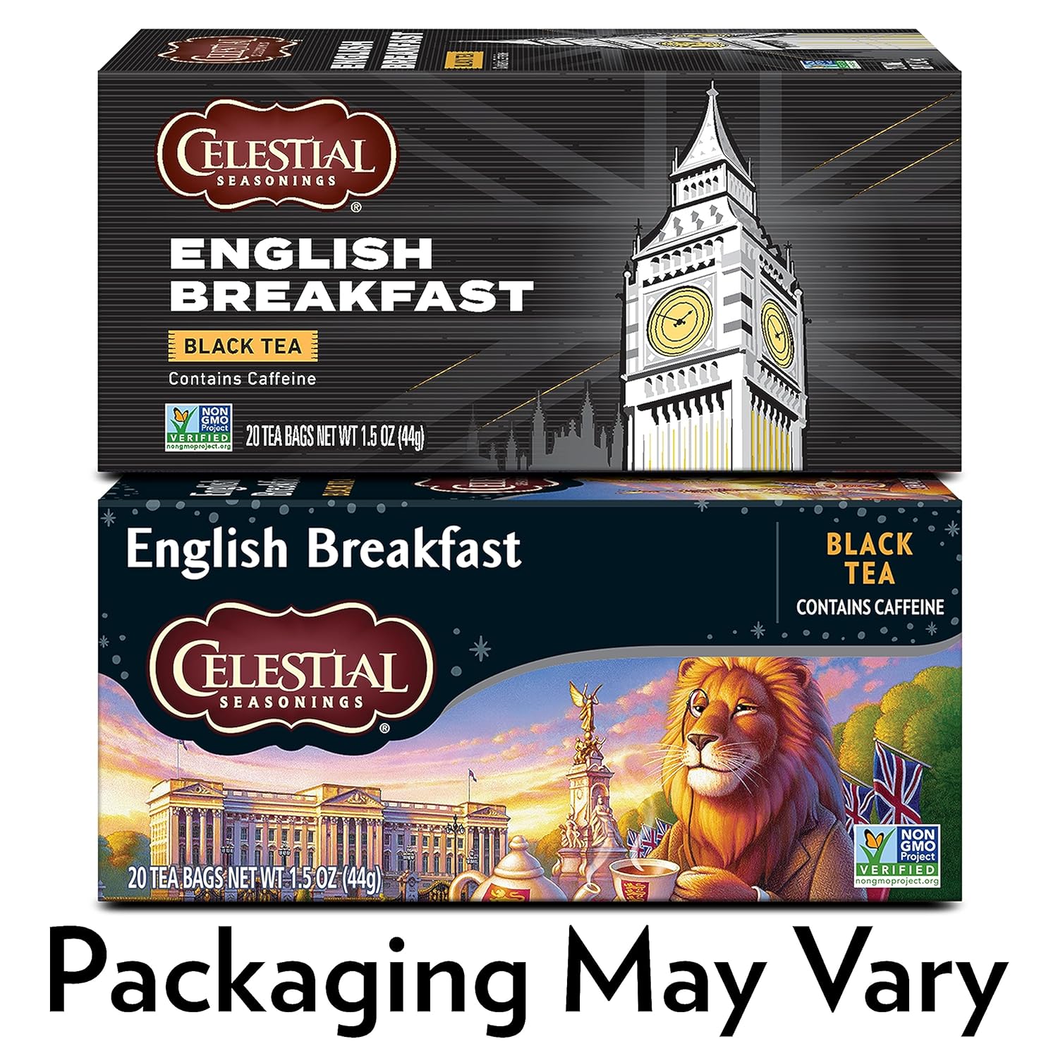 Celestial Seasonings Black Tea, English Breakfast, 20 Count (Pack Of 6) (Packaging May Vary)
