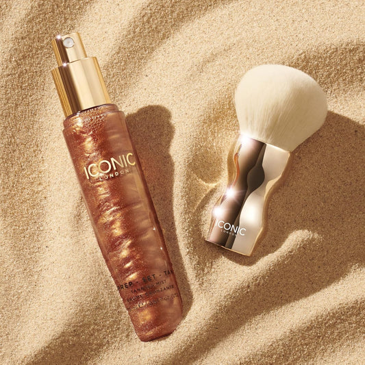 Iconic London Tan & Buff Brush | Kabuki Brush For Tanning | Fake Tan Applicator For Liquid, Mousse, Gel And Powder