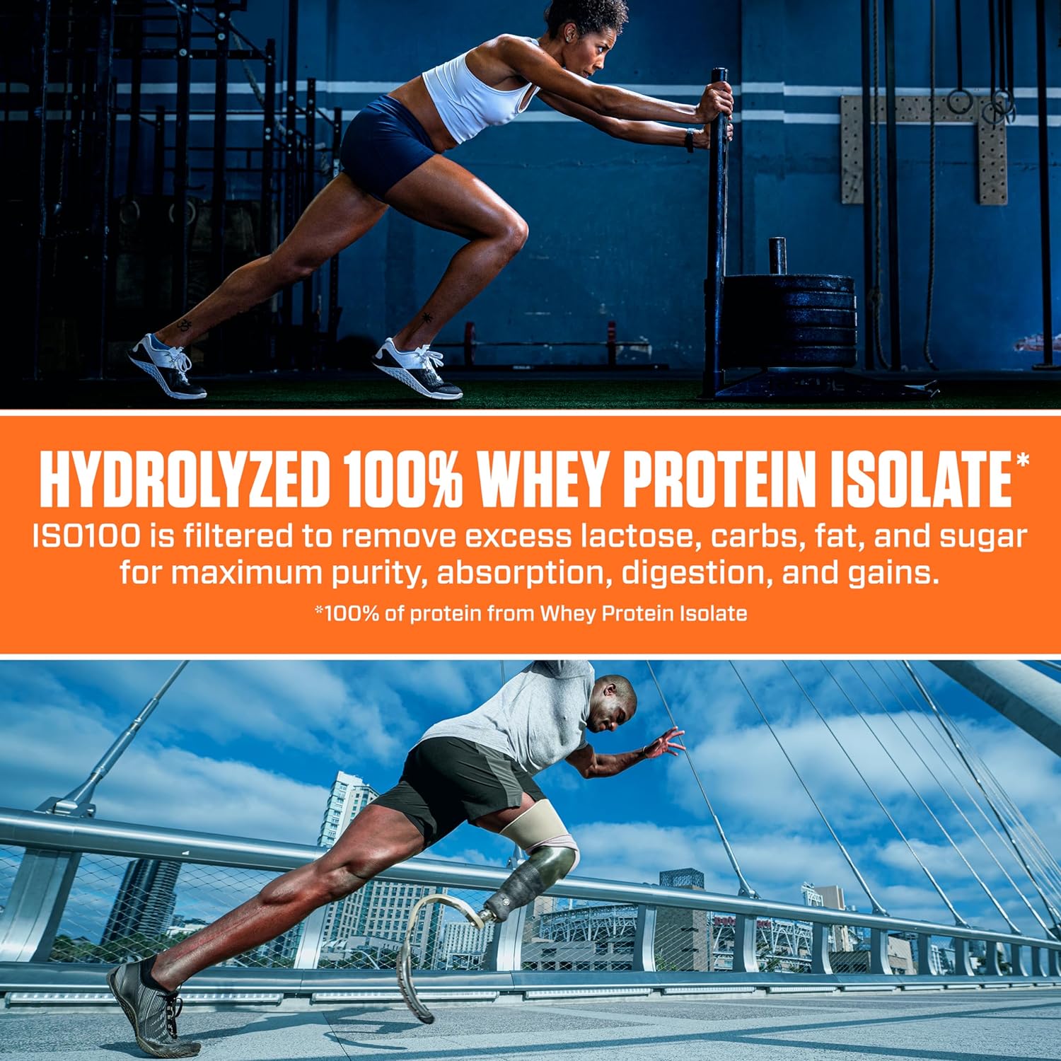 Dymatize ISO100 Hydrolyzed Protein Powder, 100% Whey Isolate, Dunkin' 