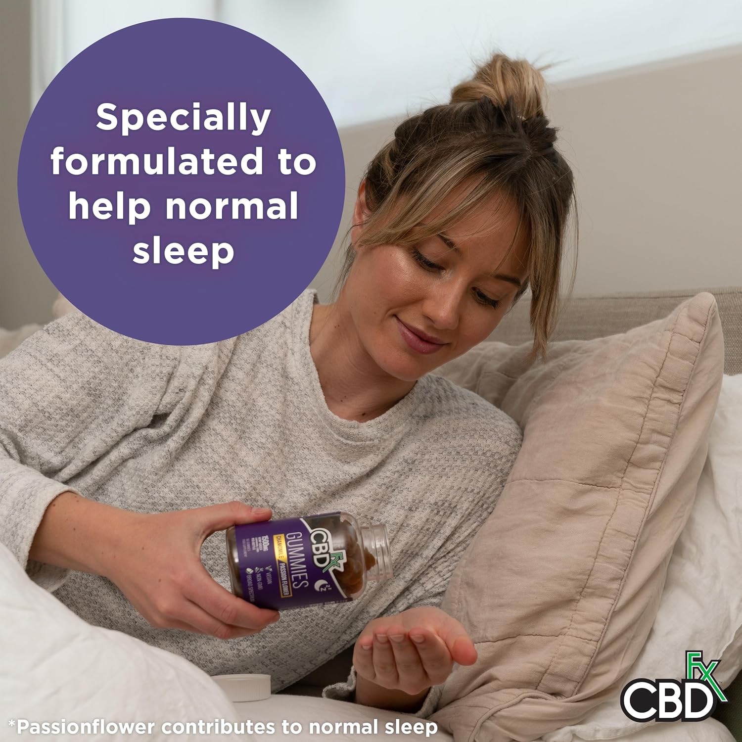 CBDfx 1500mg High Strength Vegan Sleep CBD Gummies, 10mg Each of Chamomile, Passionflower and Lemon Balm /25mg CBD per Gummy 60x Bottle (30 Days) : Amazon.co.uk: Health & Personal Care