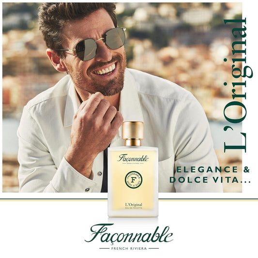 Façonnable - L'Original 90Ml (3 Fl Oz) - Eau De Toilette For Men - Aromatic & Ferny Scents
