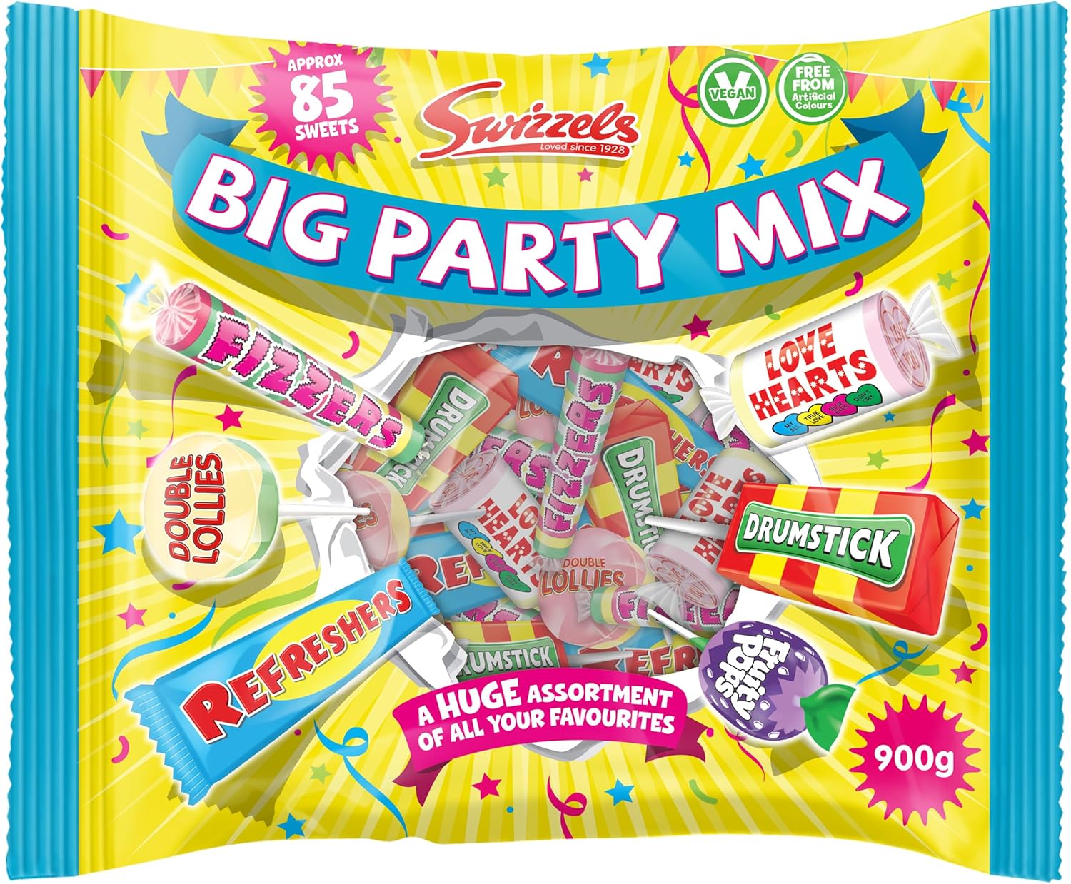 Swizzels Big Party Mix Bag 900G - A Large Selection Of Delicious And Fruity Candy Treats Perfect For Parties And Special Occasions