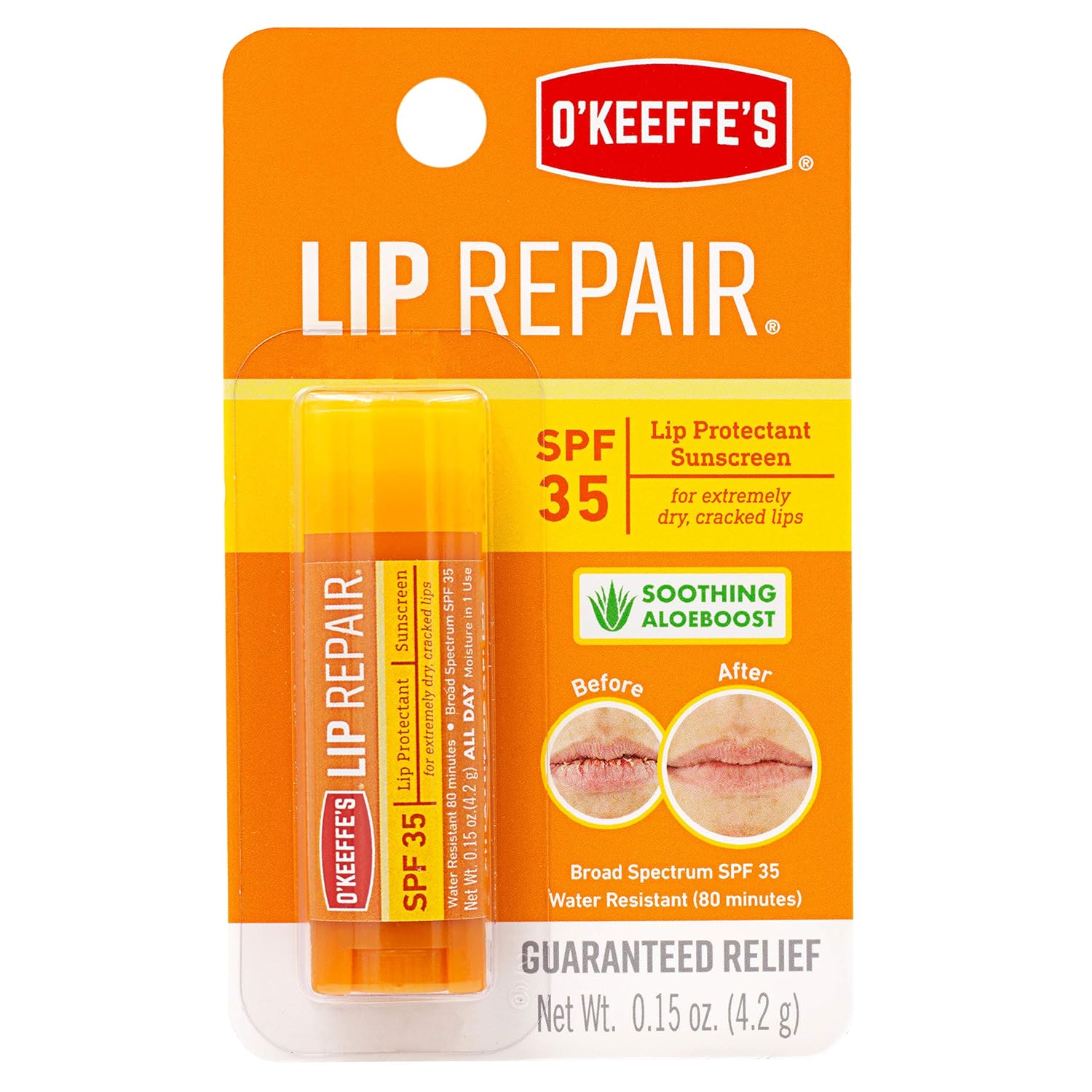 O'Keeffe's Lip Repair SPF 35 Lip Balm Stick, (Pack of 1)