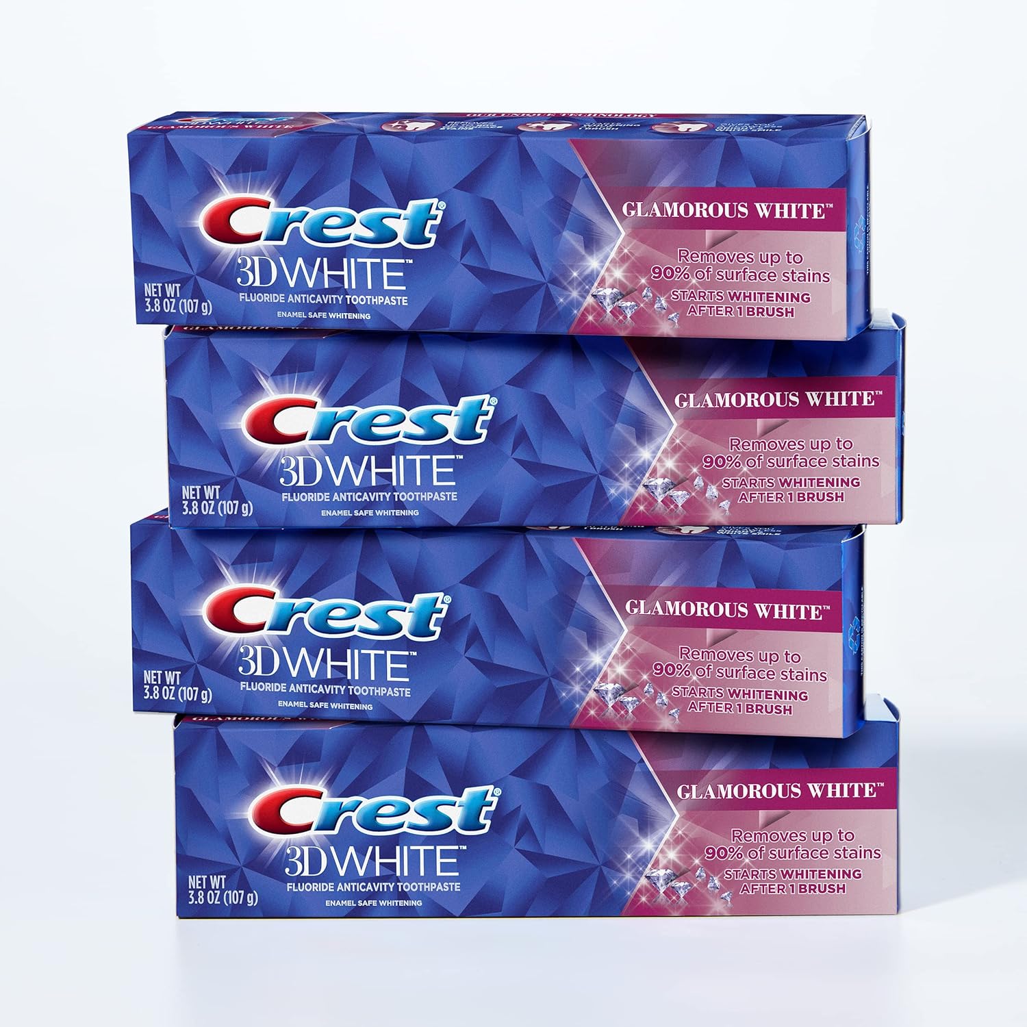 Crest Twin Pack 3D White Luxe Glamorous White Toothpaste, 3.5 Ounce Each