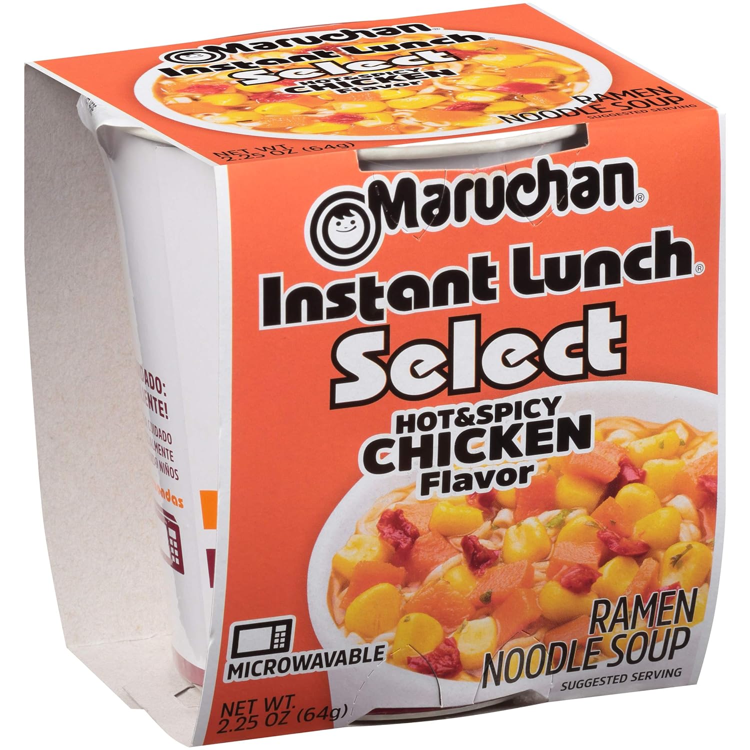Maruchan Instant Lunch Select Hot and Spicy Chicken Flavor, 2.25 Oz, Pack of 12 : Grocery & Gourmet Food