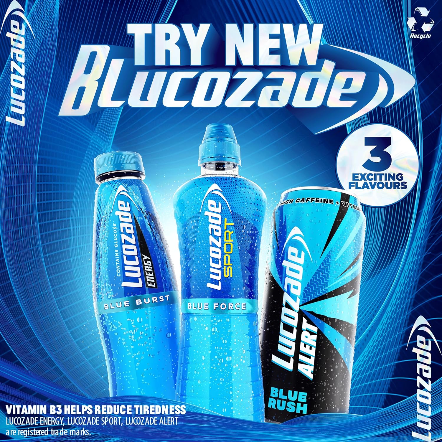 Lucozade Energy Drink Blue Burst 900Ml