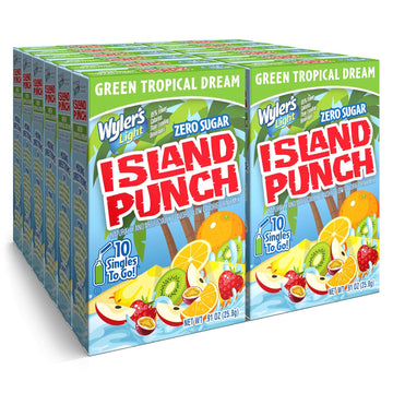 Wyler'S Light Island Punch, Green Tropical Dream, 10 Ct (Pack - 12)