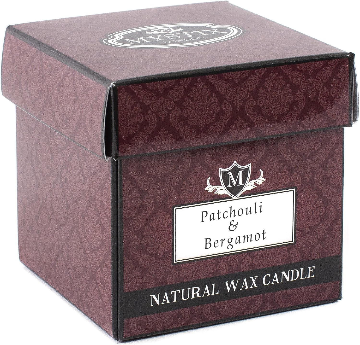 Mystix London | Patchouli & Bergamot - Scented Candle Large 29Cl | Best Aroma For Home, Kitchen, Living Room And Bathroom | Perfect As A Gift | Reusable Glass Jar