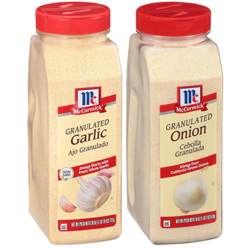 McCormick Granulated Garlic, 26 oz with McCormick Granulated Onion, 18 oz