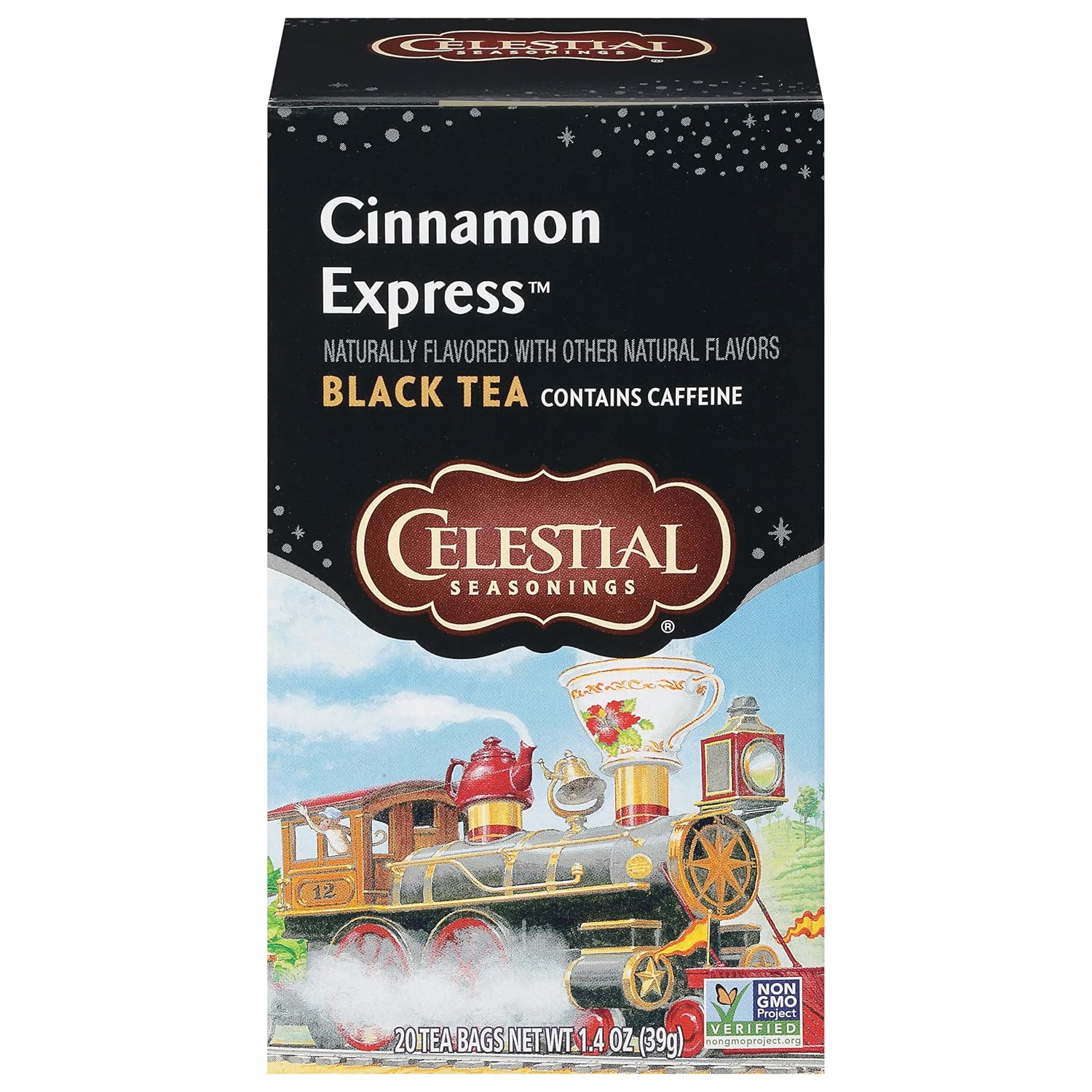 Celestial Seasonings Black Tea, Cinnamon Express, 20 Count (Pack Of 6) (Packaging May Vary)