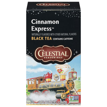 Celestial Seasonings Black Tea, Cinnamon Express, 20 Count (Pack Of 6) (Packaging May Vary)