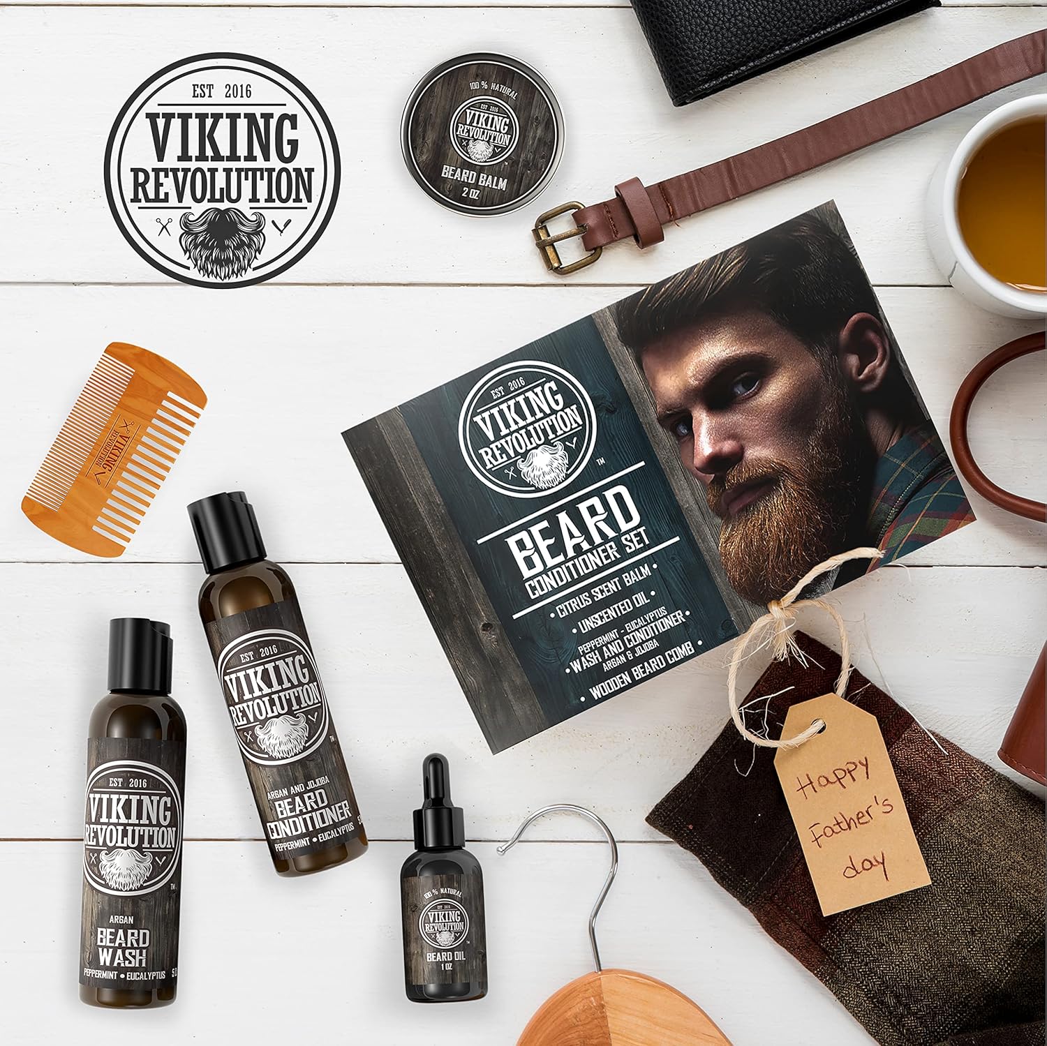 Ultimate Beard Care Conditioner Kit - Beard Grooming Kit for Men Softens, Smoothes and Soothes Beard Itch- Contains Beard Wash & Conditioner, Beard Oil, Beard Balm and Beard Comb- Classic Set : Beauty & Personal Care