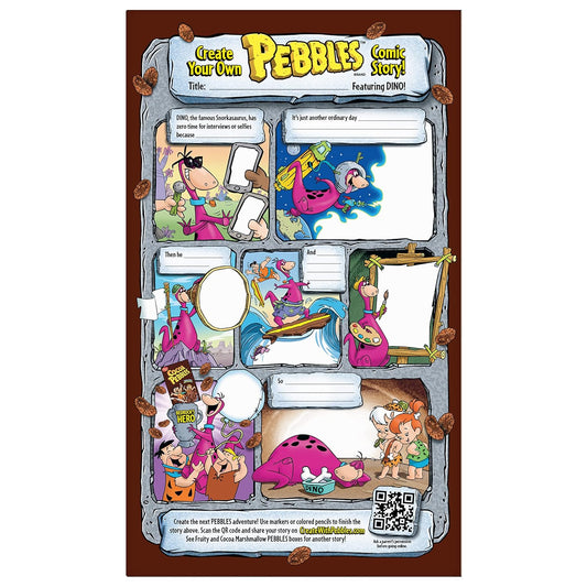 Pebbles Cocoa PEBBLES Cereal, Chocolatey Kids Cereal, Gluten Free Rice Cereal, 19.5 OZ Family Size Cereal Box
