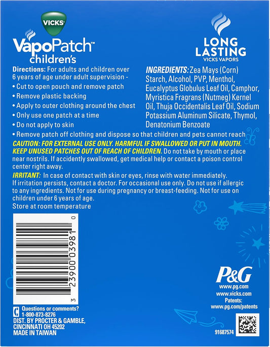 Vicks Vapopatch Children'S Wearable Aroma Patch, 5 Count