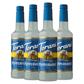 Torani Sugar Free Syrup, Peppermint, 25.4 Ounces (Pack Of 4)