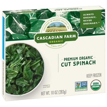 Cascadian Farm Organic Cut Spinach, Frozen Vegetables, 10 oz