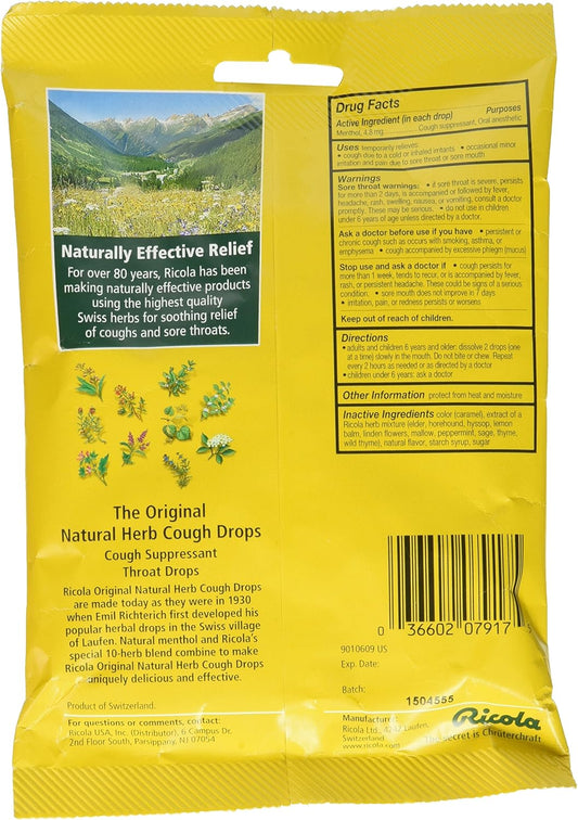 Ricola Original Natural Herb Throat Drop, 12 Count