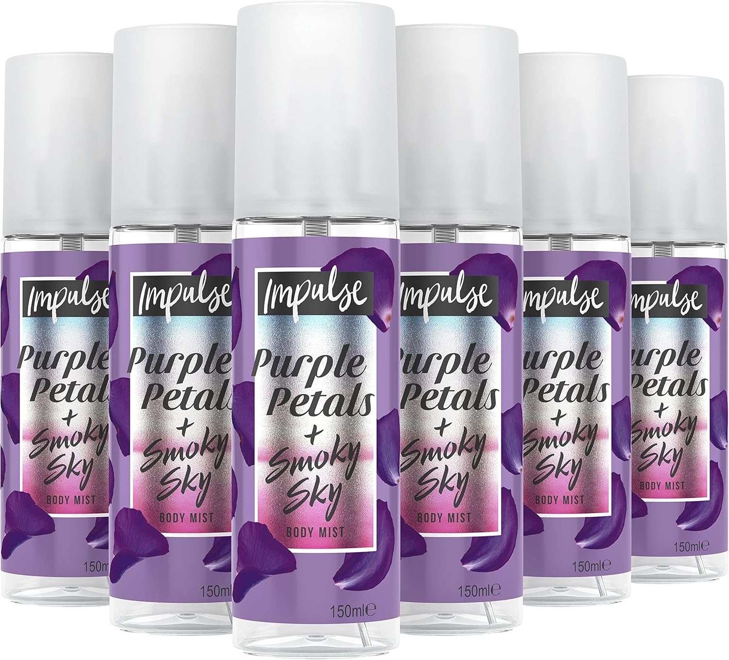 Impulse Body Mist, Tropical Beach + Espresso, Fragrance Spray, 6 X 150Ml