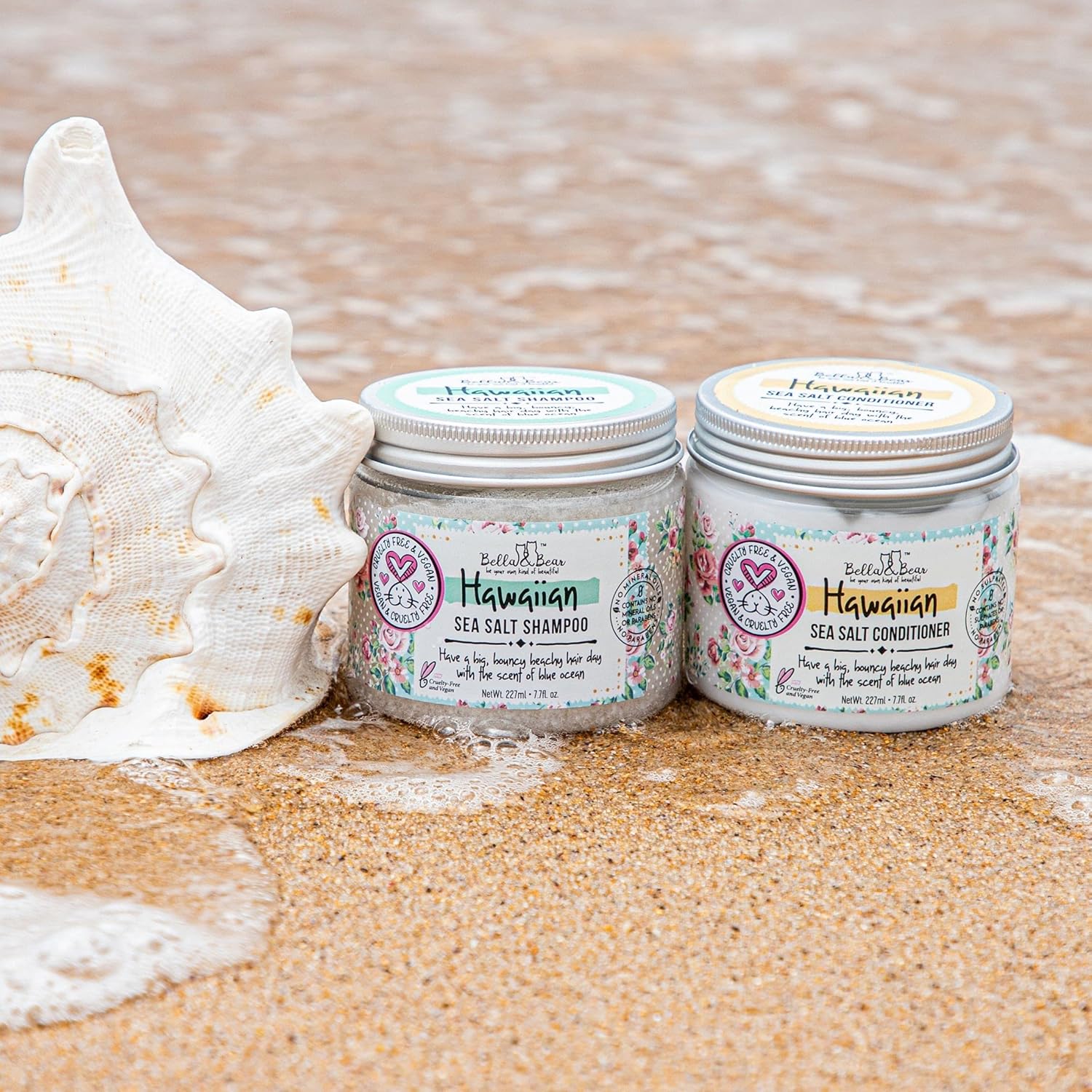 Bella & Bear Hawaiian Sea Salt Volumizing Shampoo, Exfoliating, Cruelty Free, Ocean Scent, 6.7Oz : Beauty & Personal Care