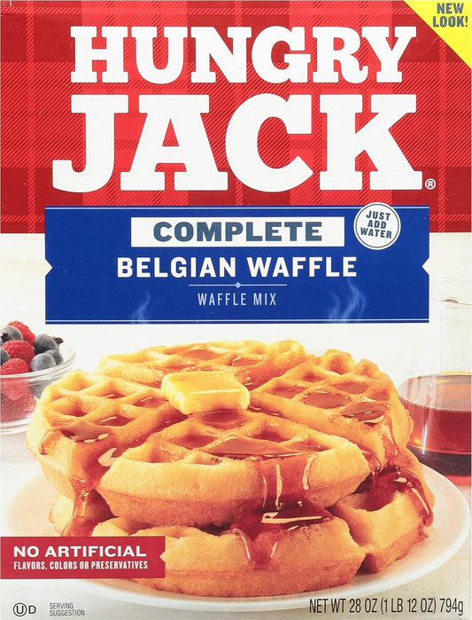 Hungry Jack Complete Belgian Waffle Mix (Pack of 3) with By The Cup Butter Spreader