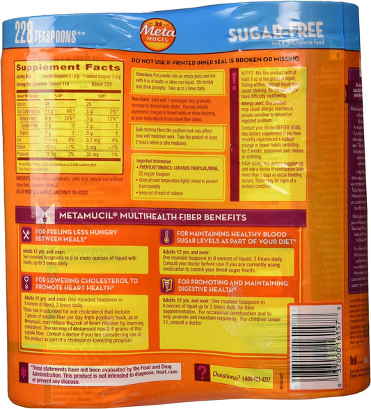 Metamucil Sugar Free Value Pack - 228 Doses