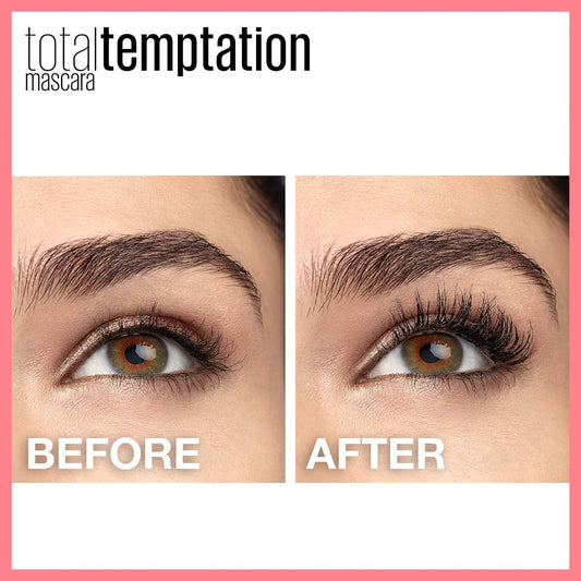 Maybelline New York Total Temptation Washable Mascara, Blackest Black, 0.27 Fl. Oz