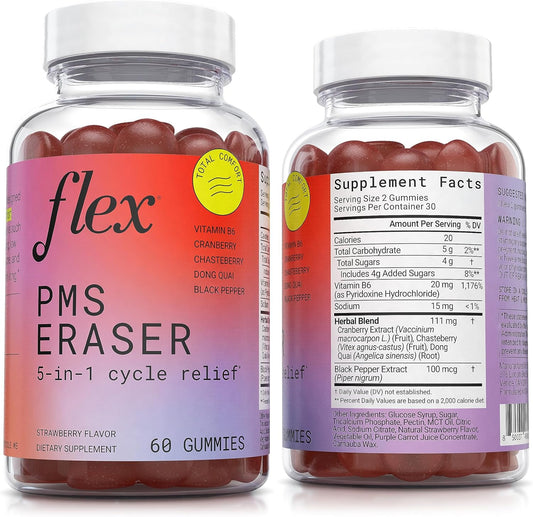 Flex Pms Eraser & Chill Pill Bundle - Helps Relaxation (2 X 60 Gummies)