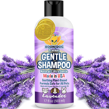 Bodhi Dog Premium Gentle Shampoo | Soothing & Ultra Gentle Puppy Shampoo | Aloe Vera And Lavender Oil | Natural Moisturizing Pet Wash For Puppies, Dogs And Cats (17 Fl Oz)