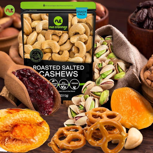 Nut Cravings Gourmet Collection - Mothers Day Dried Fruit & Mixed Nuts Gift Basket in Green Box (9 Assortments) Arrangement Platter, Birthday Care Package - Healthy Kosher USA Made