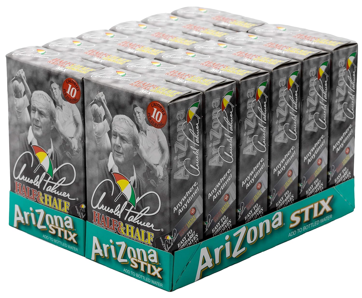 Arizona Tea, Arnold Palmer Mix Stix, Half Iced Tea & Half Lemonade, 10 Stix, 1.2 Oz (Pack Of 12)