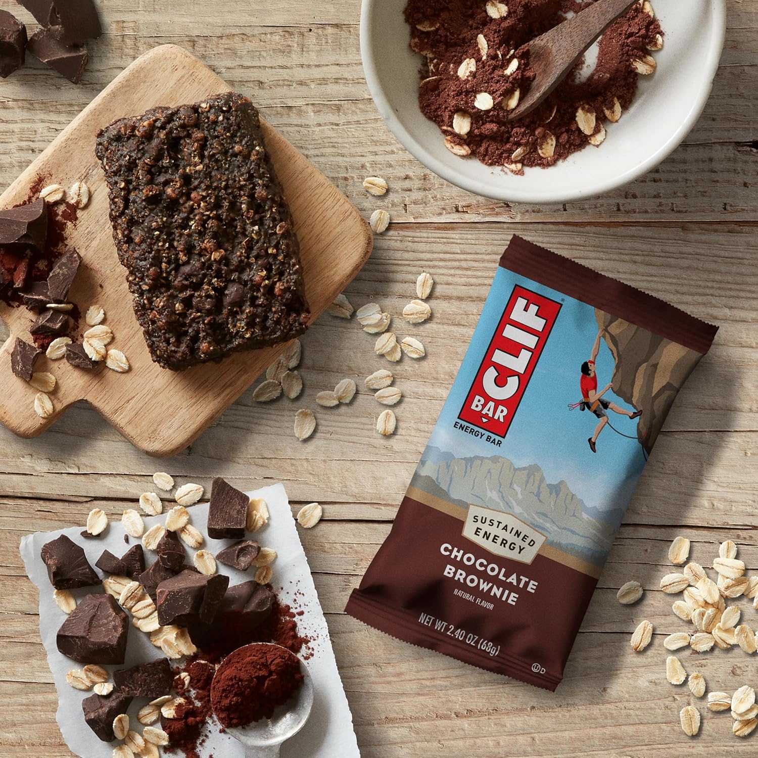 CLIF BAR - Chocolate Brownie Flavor - Made with Organic Oats - 10g Protein - Non-GMO - Plant Based - Energy Bars - 2.4 oz. (15 Pack) : Health & Household