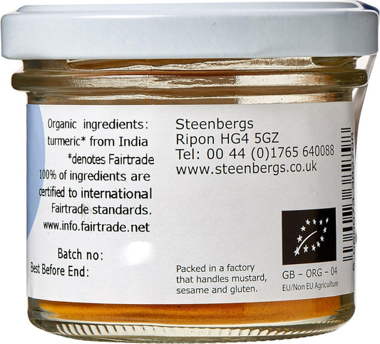 Steenbergs Organic Fairtrade Turmeric Powder Standard Jar - 40G