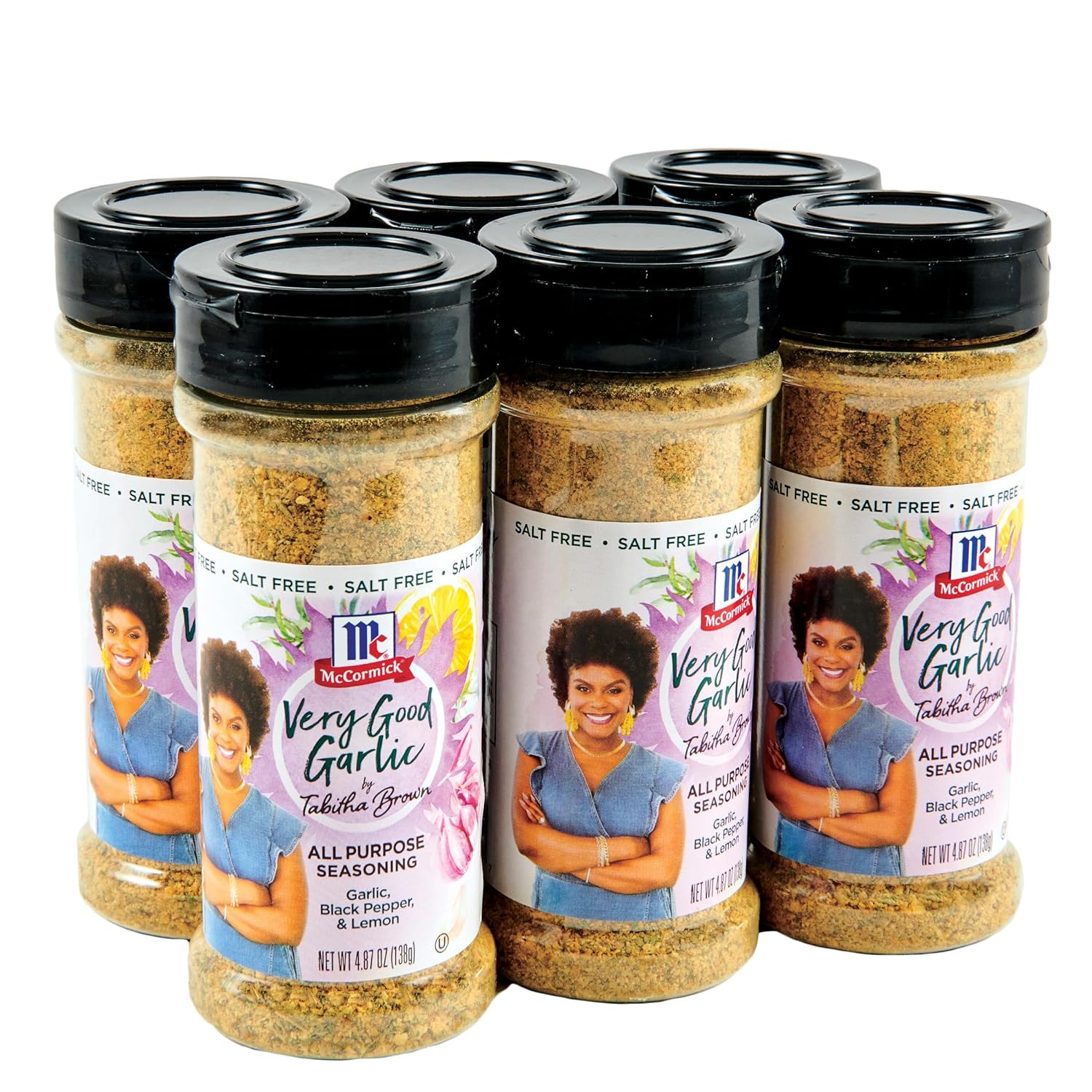 McCormick Very Good Garlic All Purpose Seasoning by Tabitha Brown, 4.87 oz (Pack of 6)