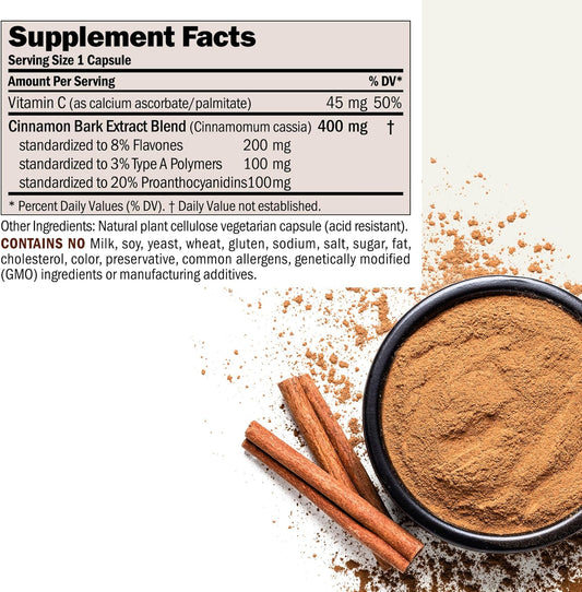 Andrew Lessman Cinnamon 400Mg - 60 Capsules - High Potency, Standardized Extract. No Additives. Small Easy To Swallow Capsules