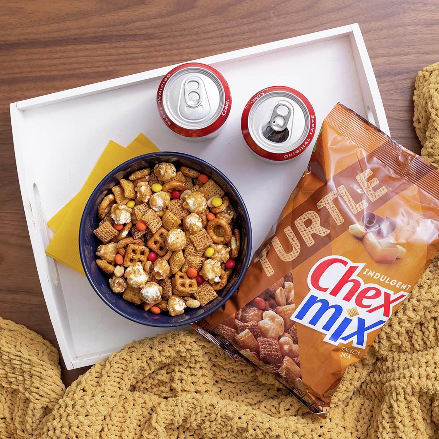 Chex Mix Snack Mix, Turtle, Indulgent Snack Bag, 8 oz