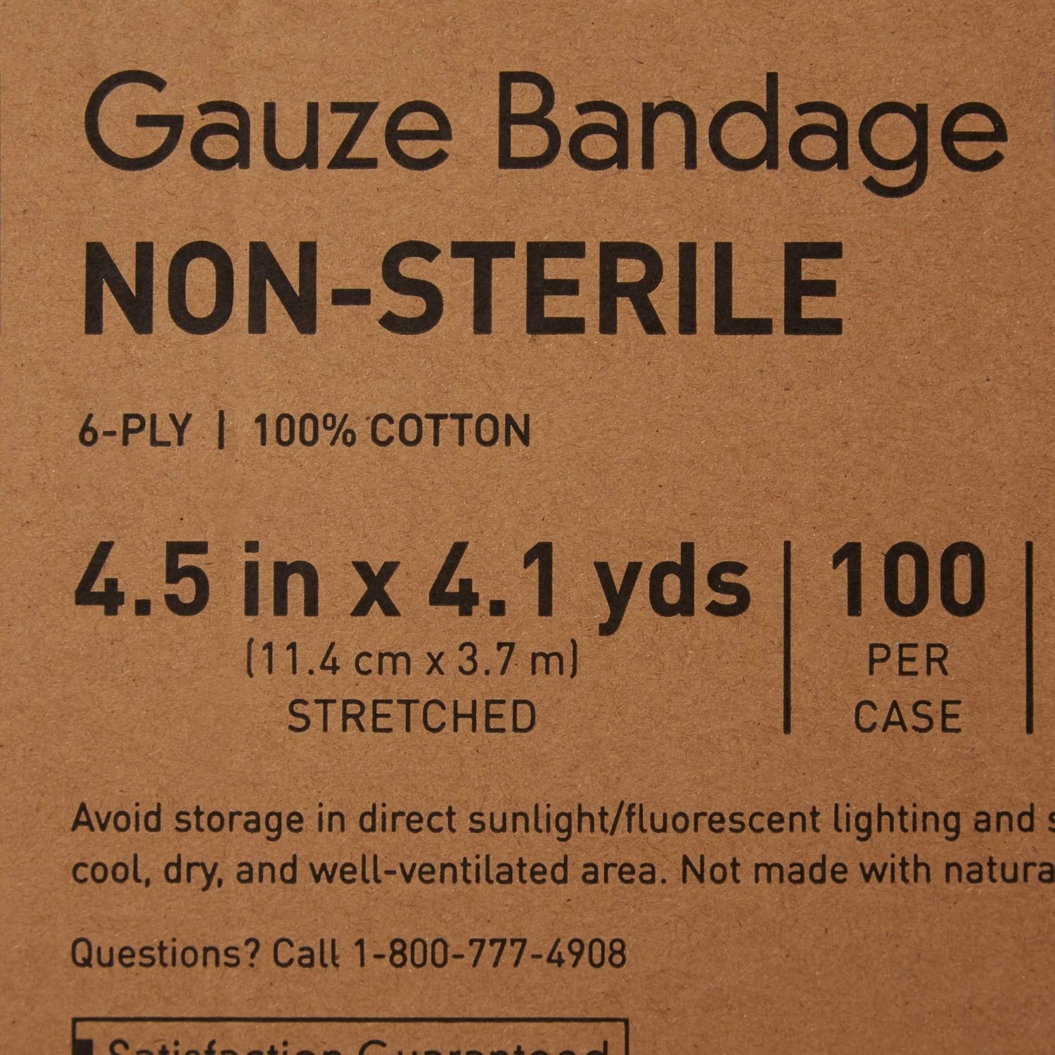 McKesson Gauze Bandage Rolls, Non-Sterile, 6-Ply, 4 1/2 in x 4 1/10 yds, 100 Count : Health & Household