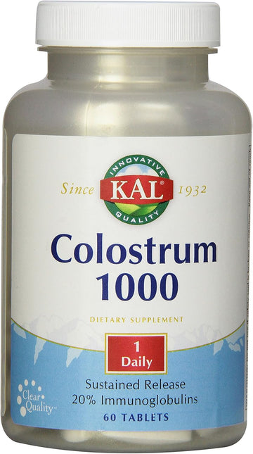 KAL Colostrum Capsules, 1000 mg, 60 Count