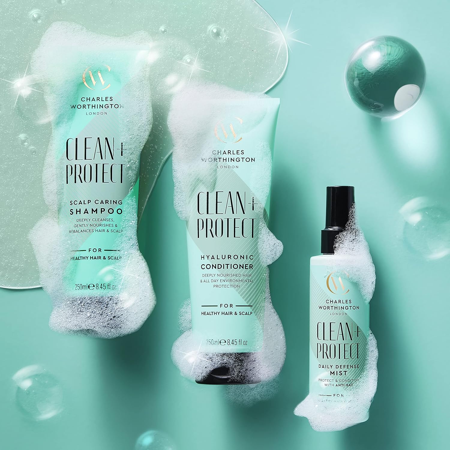 Charles Worthington Clean and Protect Daily Defence Mist, Antibacterial, Hyaluronic Acid, UV Protection, 150 ml : Amazon.co.uk: Beauty