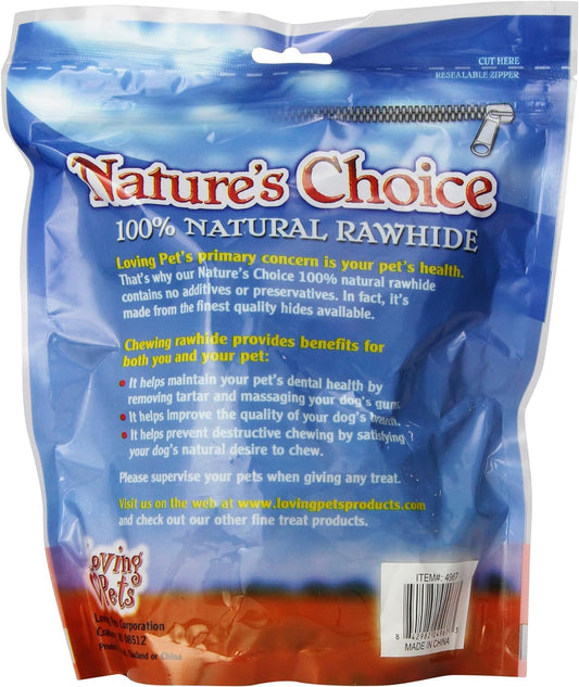 Loving Pets Nature's Choice 100% Natural Rawhide Lollipop with Twist Stick Value Pack Dog Treat, 20/Pack (Assorted Colors) : Pet Supplies