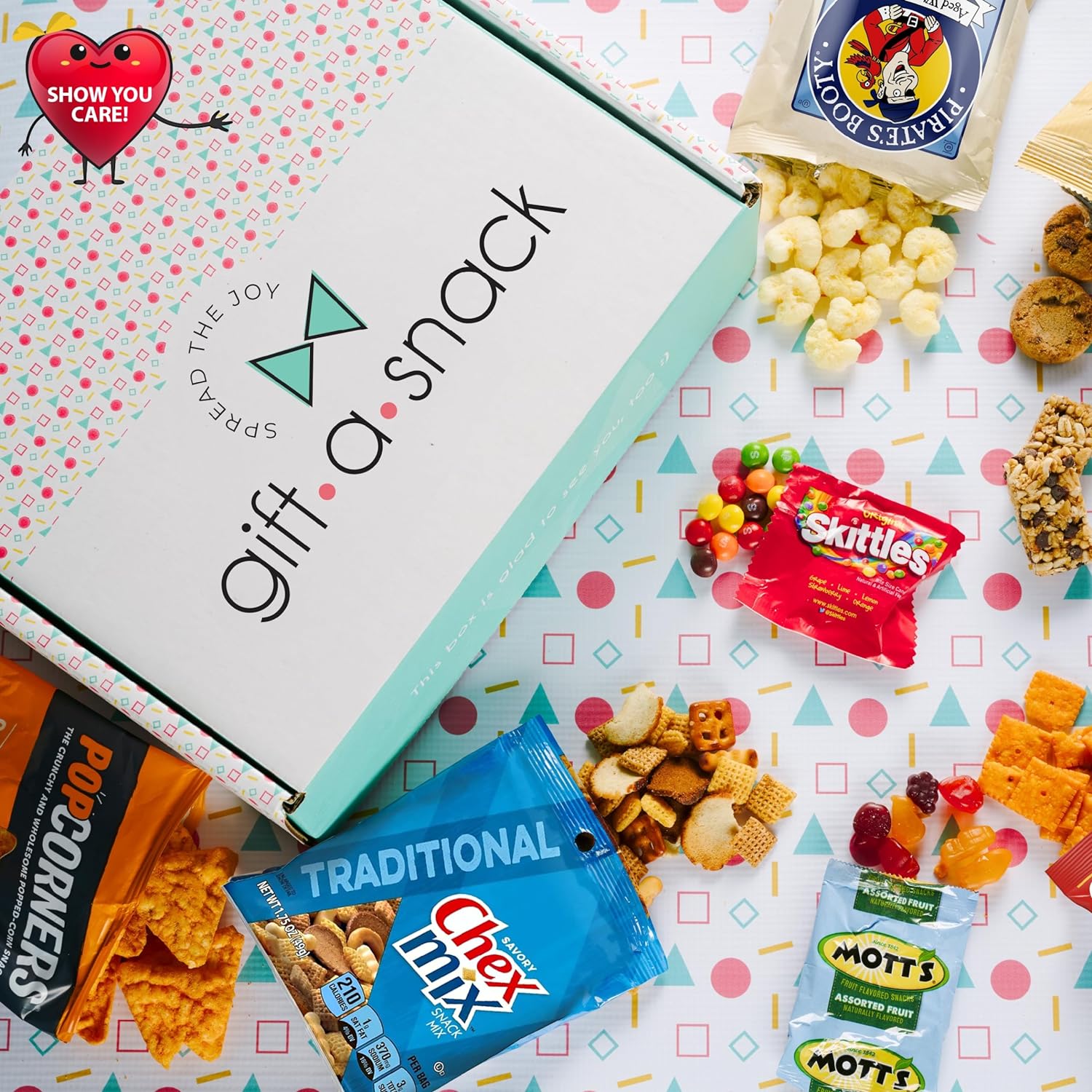 Gift A Snack - Back To School Gifts For Students Healthy Snack Box Care Package + Greeting Card (30 Count) Birthday Treats Gift Basket, Nutritious Granola Breakfast Bars - Food Assortments & Variety