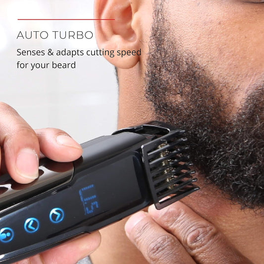 Remington Mb4700 Smart Beard Trimmer With Memory Settings And Digital Touch Screen, Rechargeable For Cordless Use