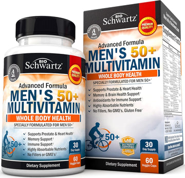 Men'S Multivitamin With Vitamin C A B D3 E Zinc For Immune Support - Once Daily Supplement For Energy & Heart - Antioxidants & Digestive Enzymes For Absorption - Mental Clarity & Focus Support -60 Ct