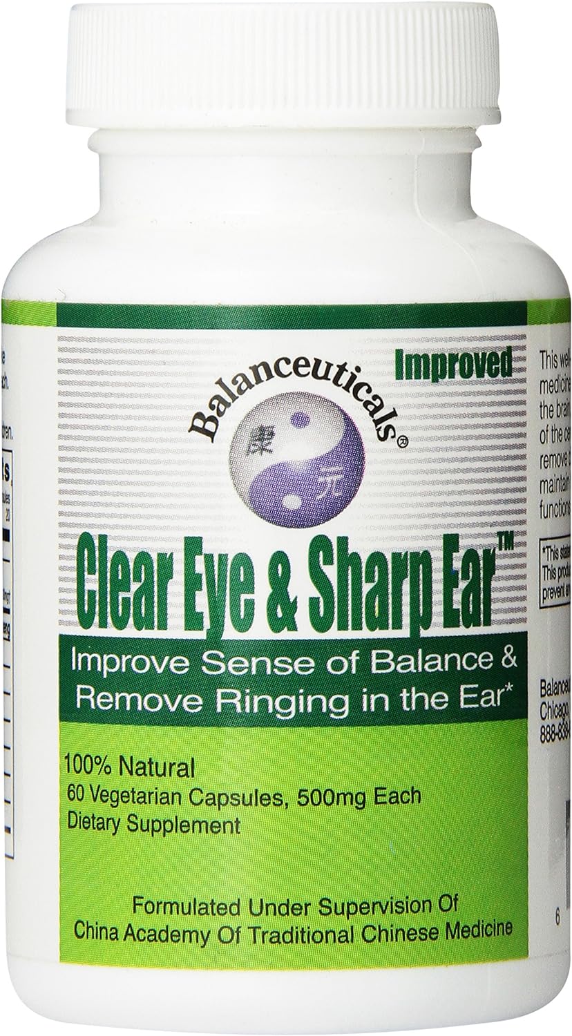 Balanceuticals Clear Eye & Sharp Ear Dietary Supplement Capsules, 500 mg, 60 Count Bottle