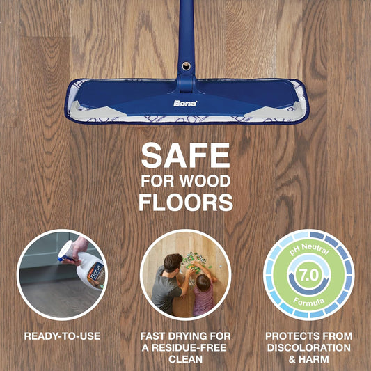 Bona Hardwood Floor Cleaner Spray - 32 fl oz - Cedar Wood Scent - Refillable - Residue-Free Floor Cleaning Solution for Wood Floors